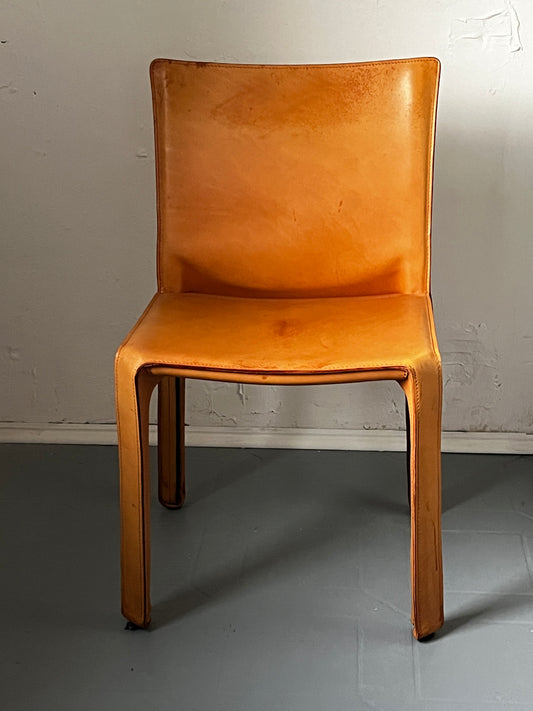 Cassina Cab 412 Sessel von Mario Bellini – hellbraunes Leder (Sessel Nr.1)