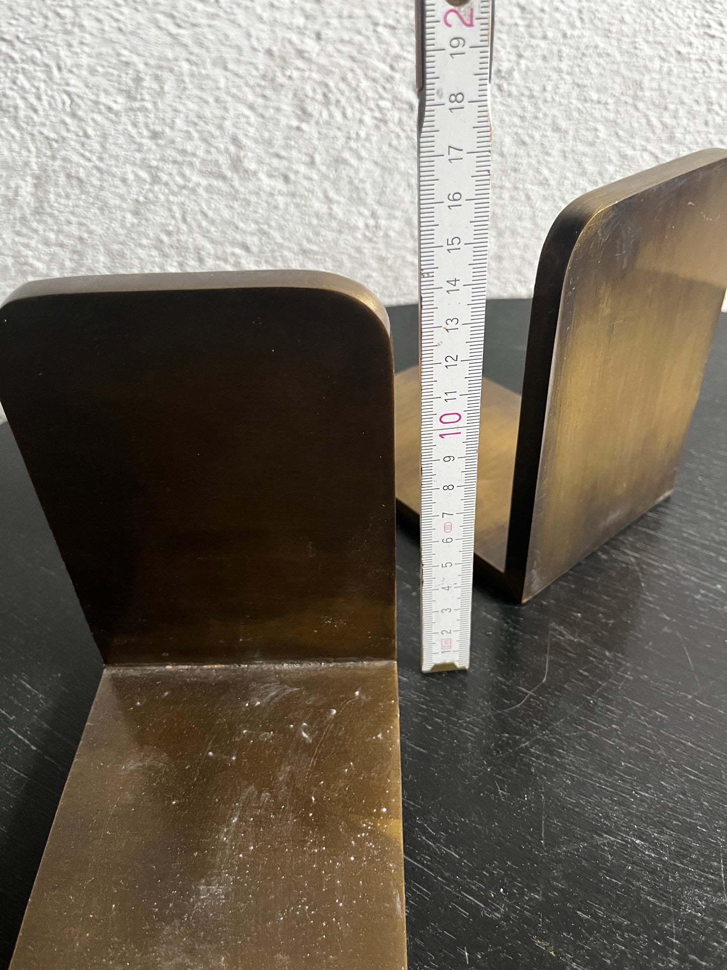 Messing Buchstützen 50er / 60er