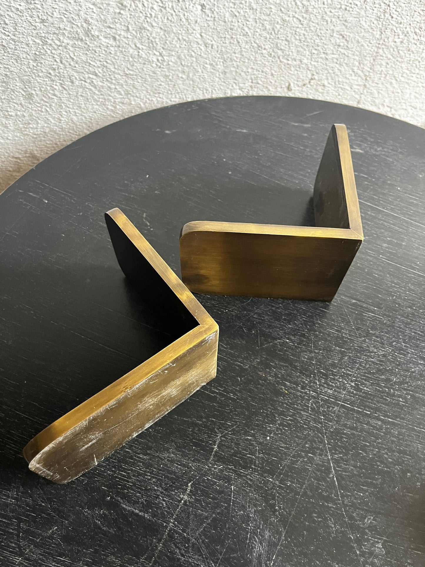 Messing Buchstützen 50er / 60er