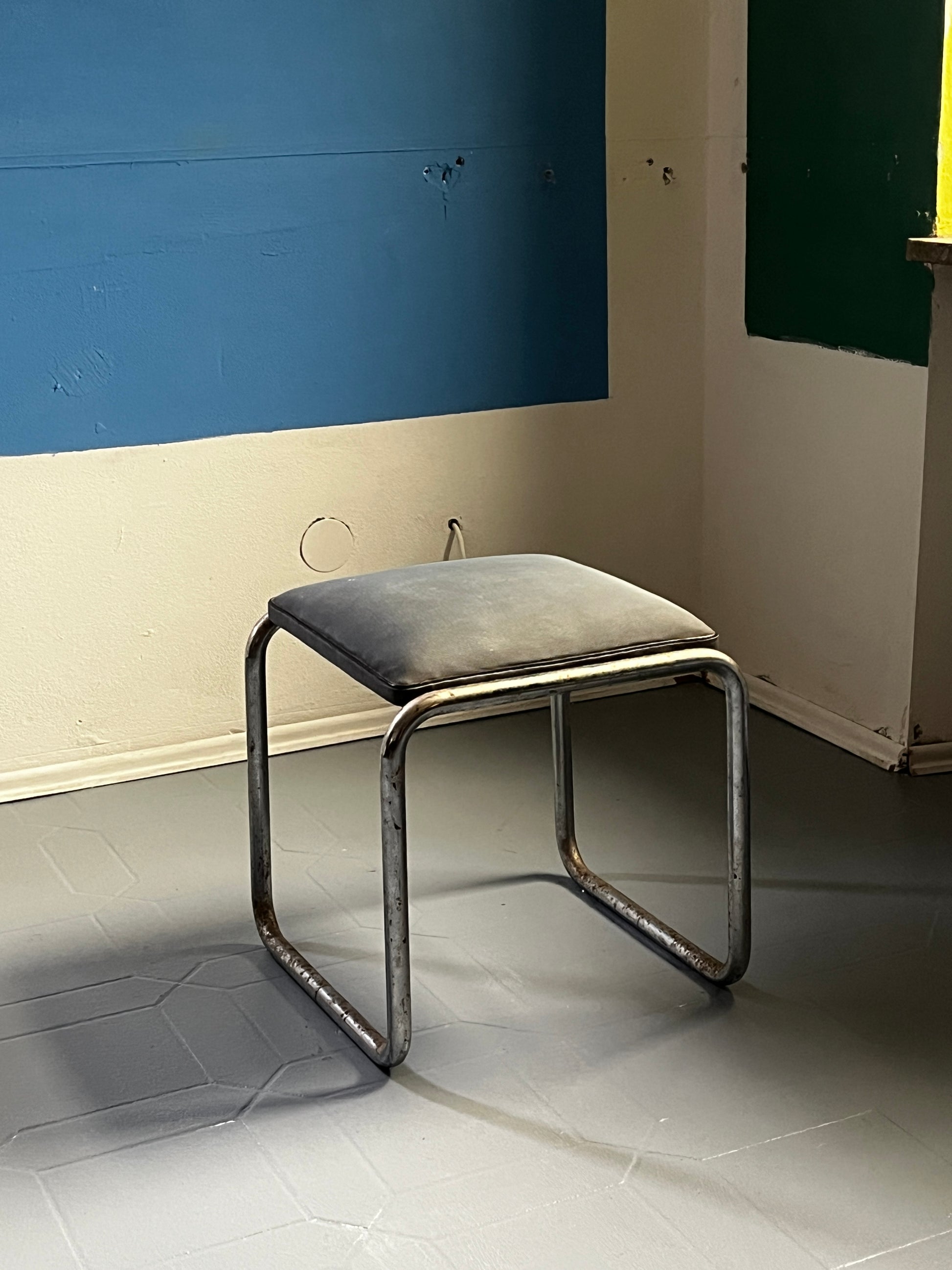 Stahlrohr Hocker Bauhaus Ära