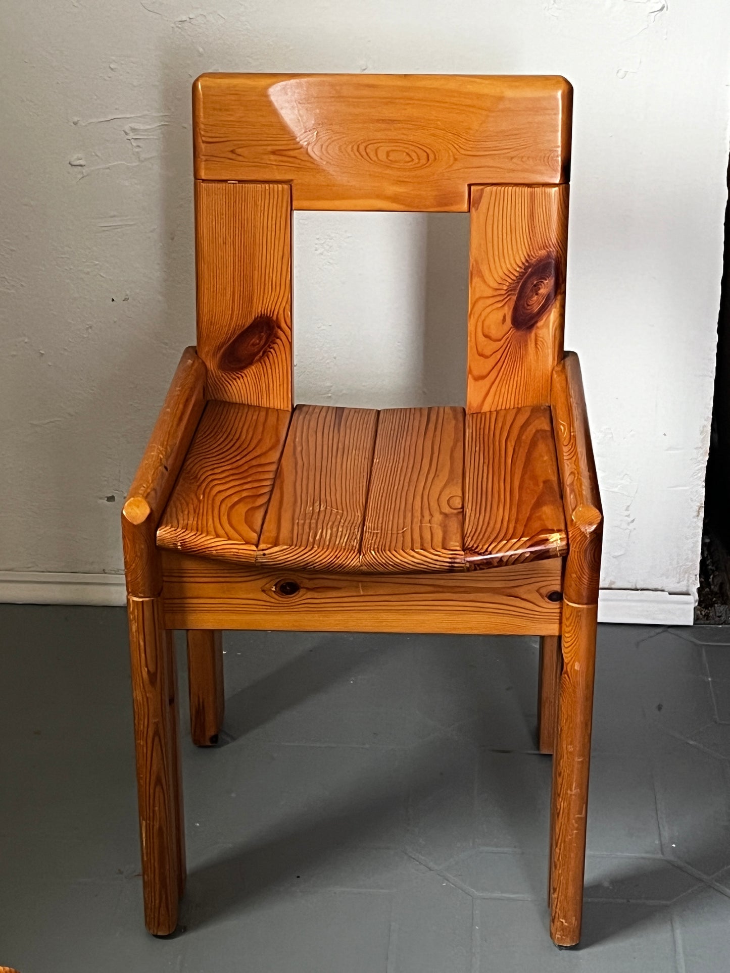 Silvio Coppola attributed wooden armchair 70s / 80s Fratelli Montina