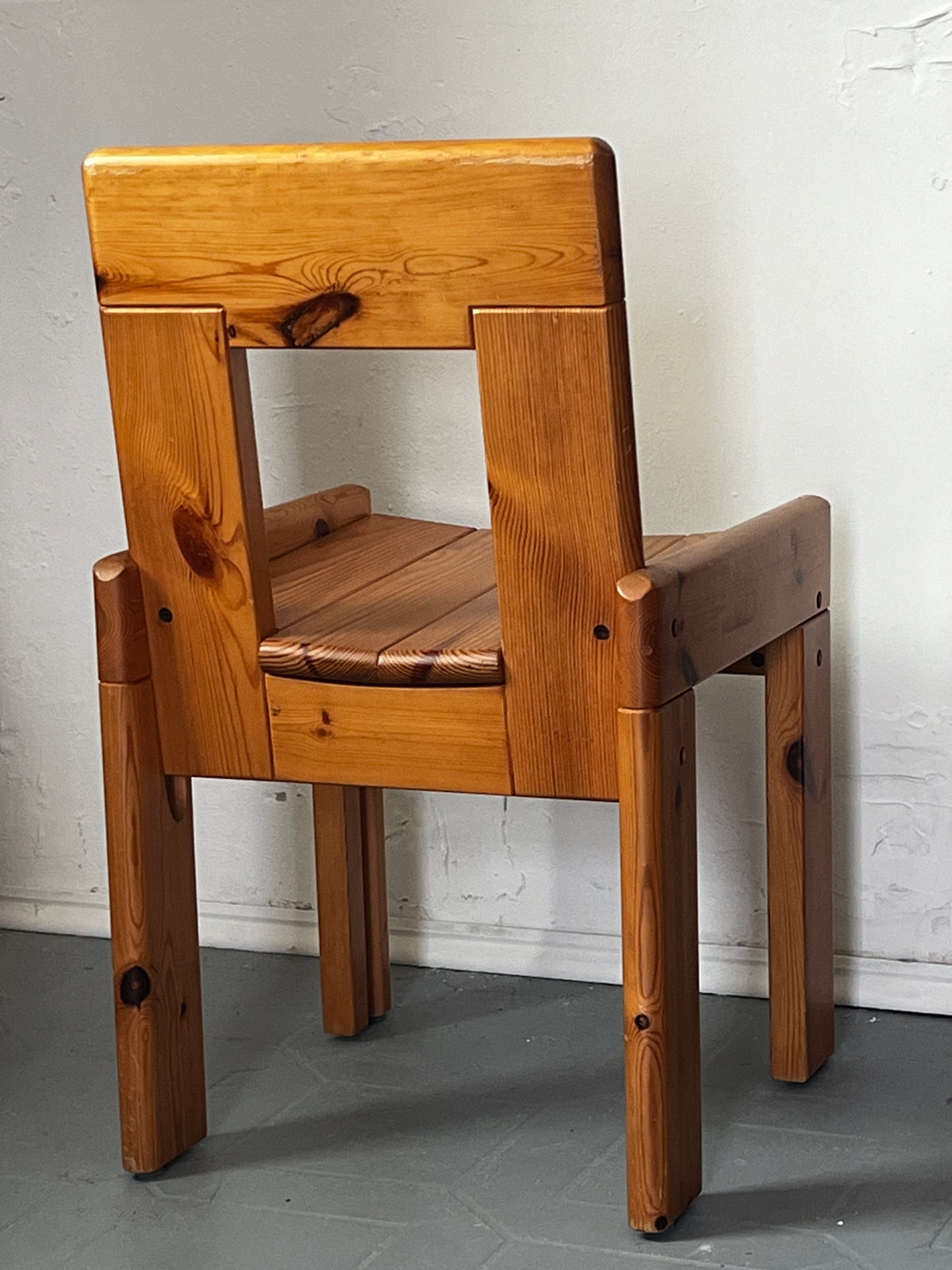 Silvio Coppola attributed wooden armchair 70s / 80s Fratelli Montina