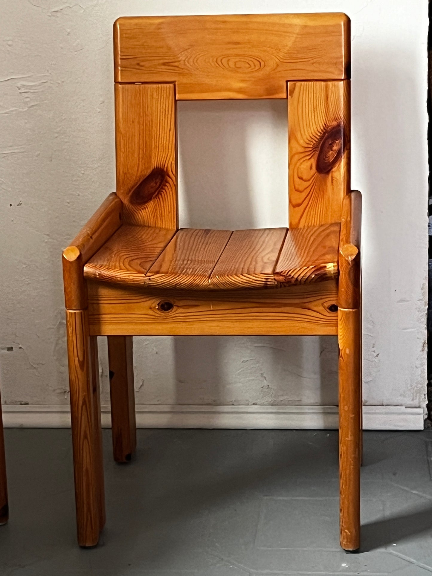 Silvio Coppola attributed wooden armchair 70s / 80s Fratelli Montina