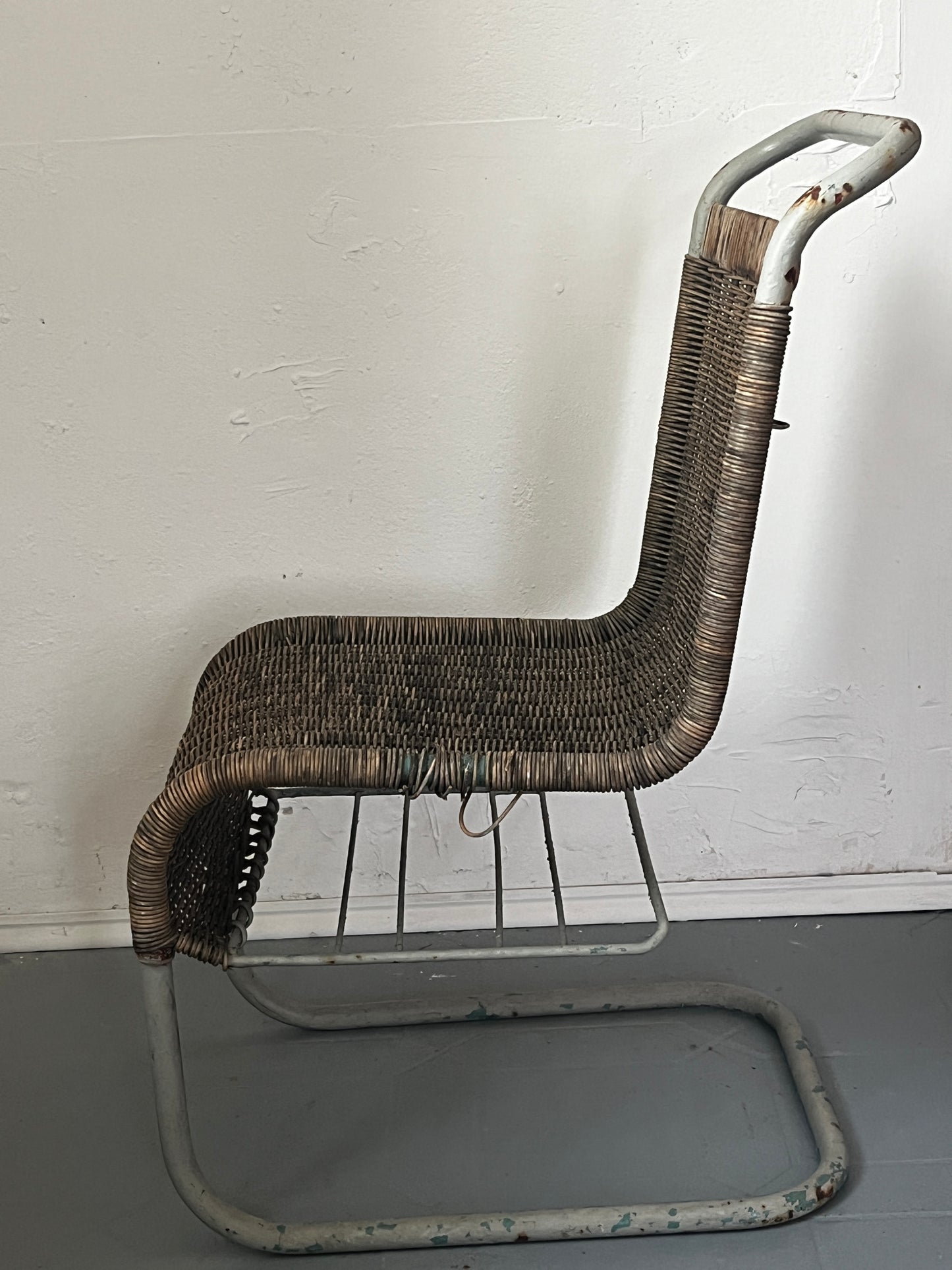 Rare tubular steel armchair by Quittner AG Vienna, 1930s to 1950s