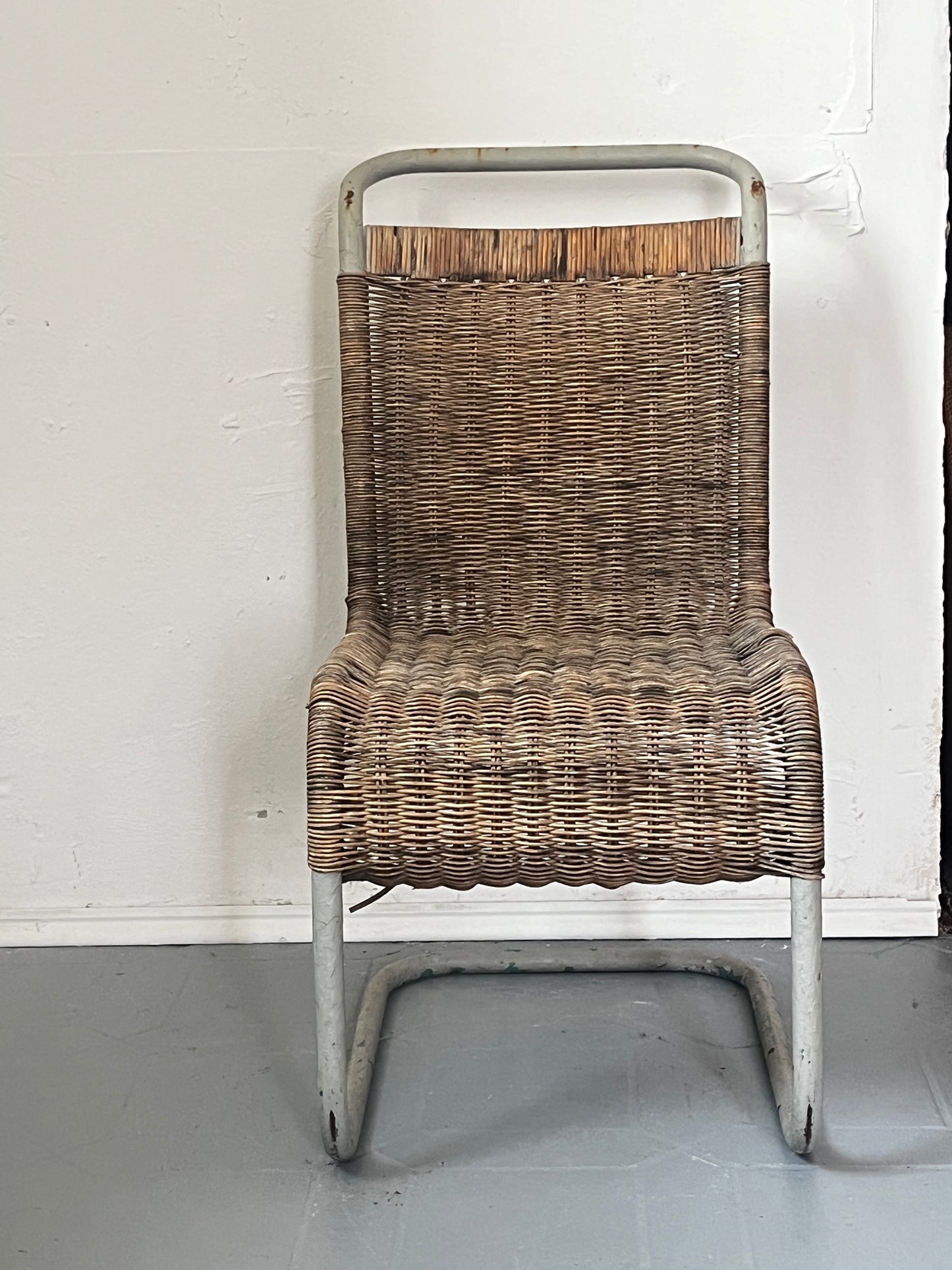 Rare tubular steel armchair by Quittner AG Vienna, 1930s to 1950s