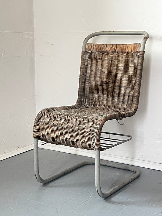 Rare tubular steel armchair by Quittner AG Vienna, 1930s to 1950s