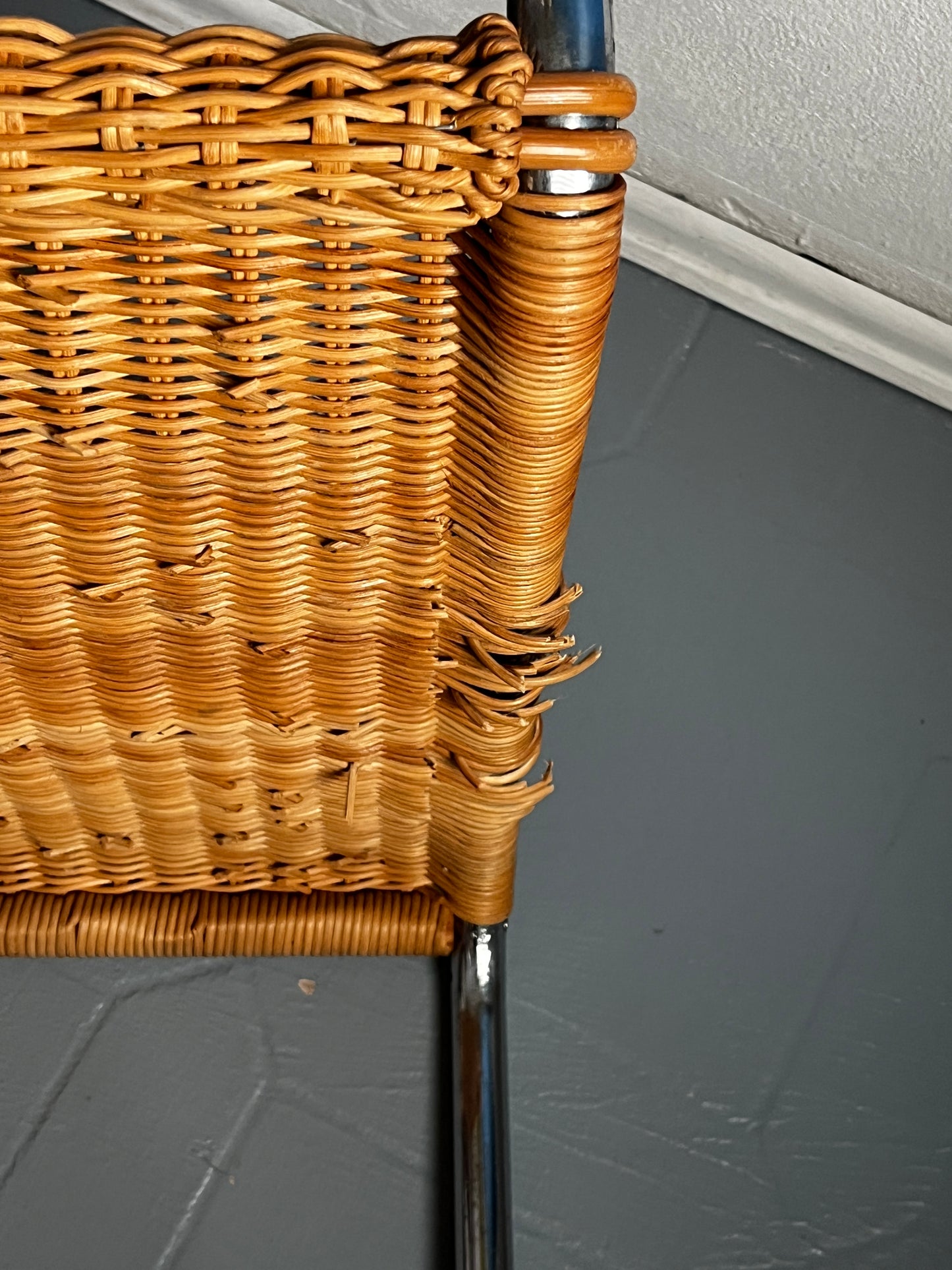 Steel tube chair, cantilever design, Bauhaus era, 1930s to 1950s