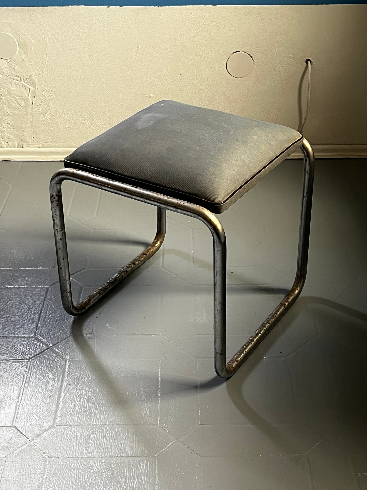 Stahlrohr Hocker Bauhaus Ära