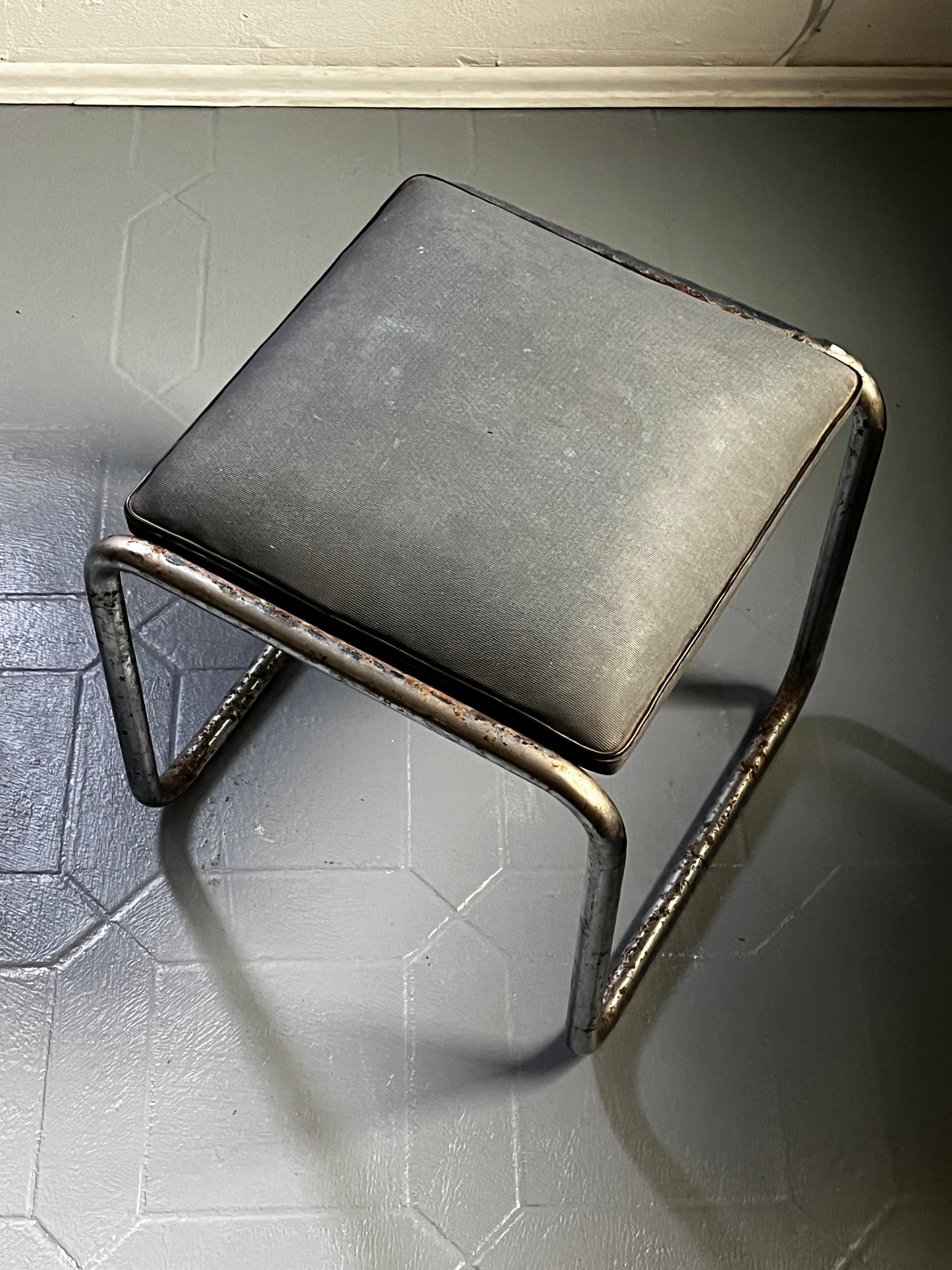 Stahlrohr Hocker Bauhaus Ära