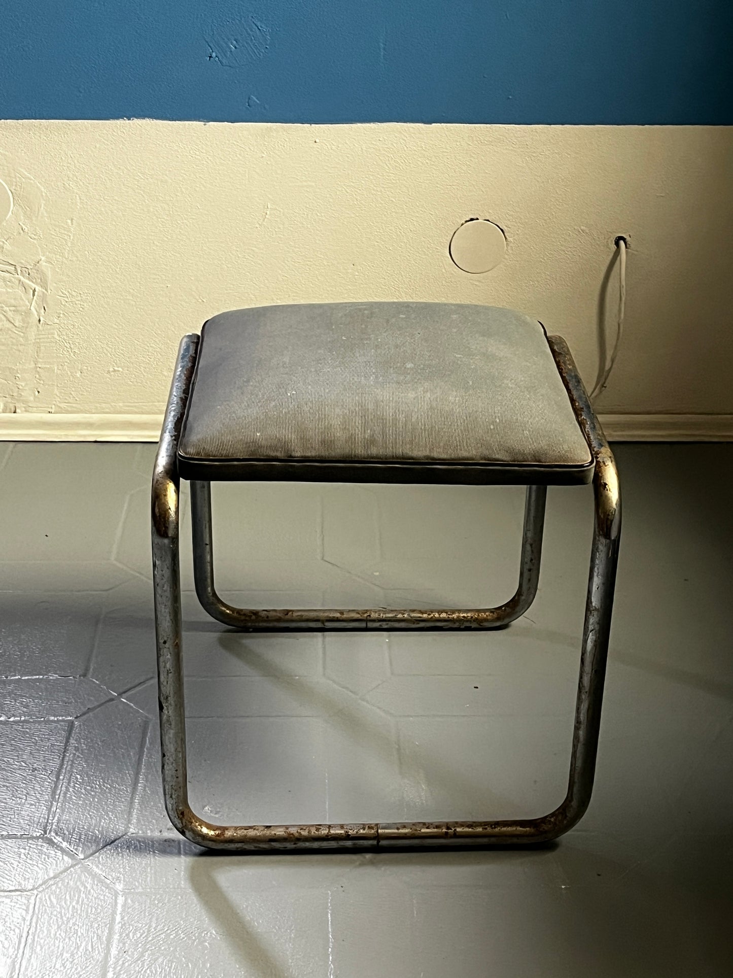 Stahlrohr Hocker Bauhaus Ära