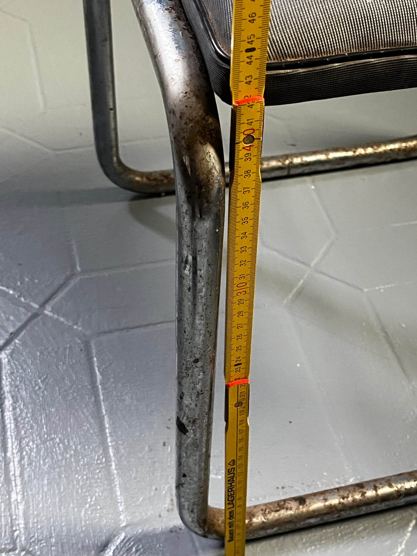 Stahlrohr Hocker Bauhaus Ära