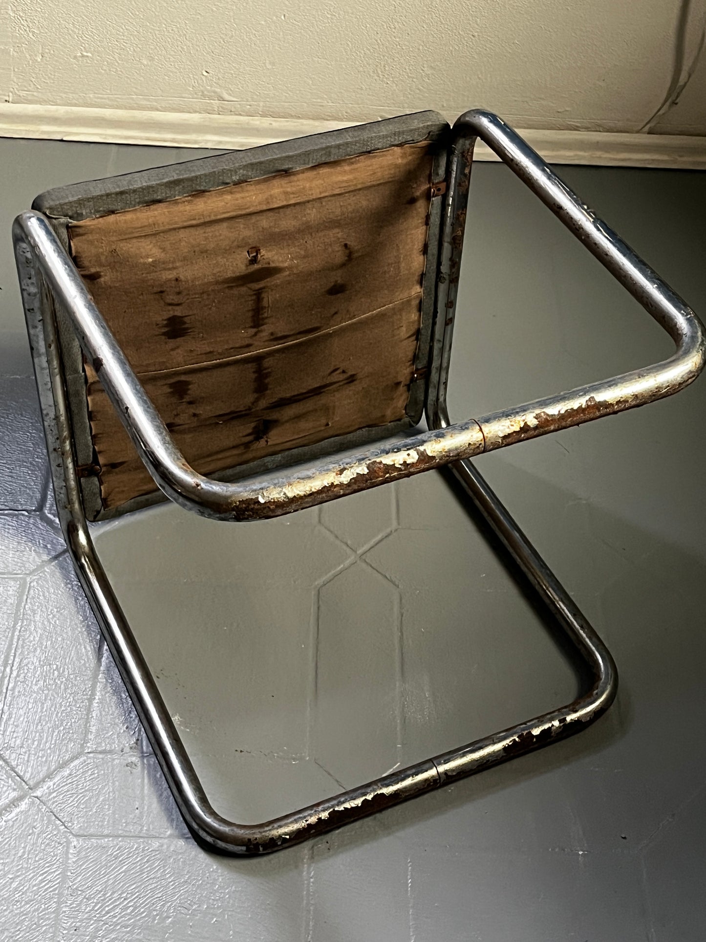 Stahlrohr Hocker Bauhaus Ära