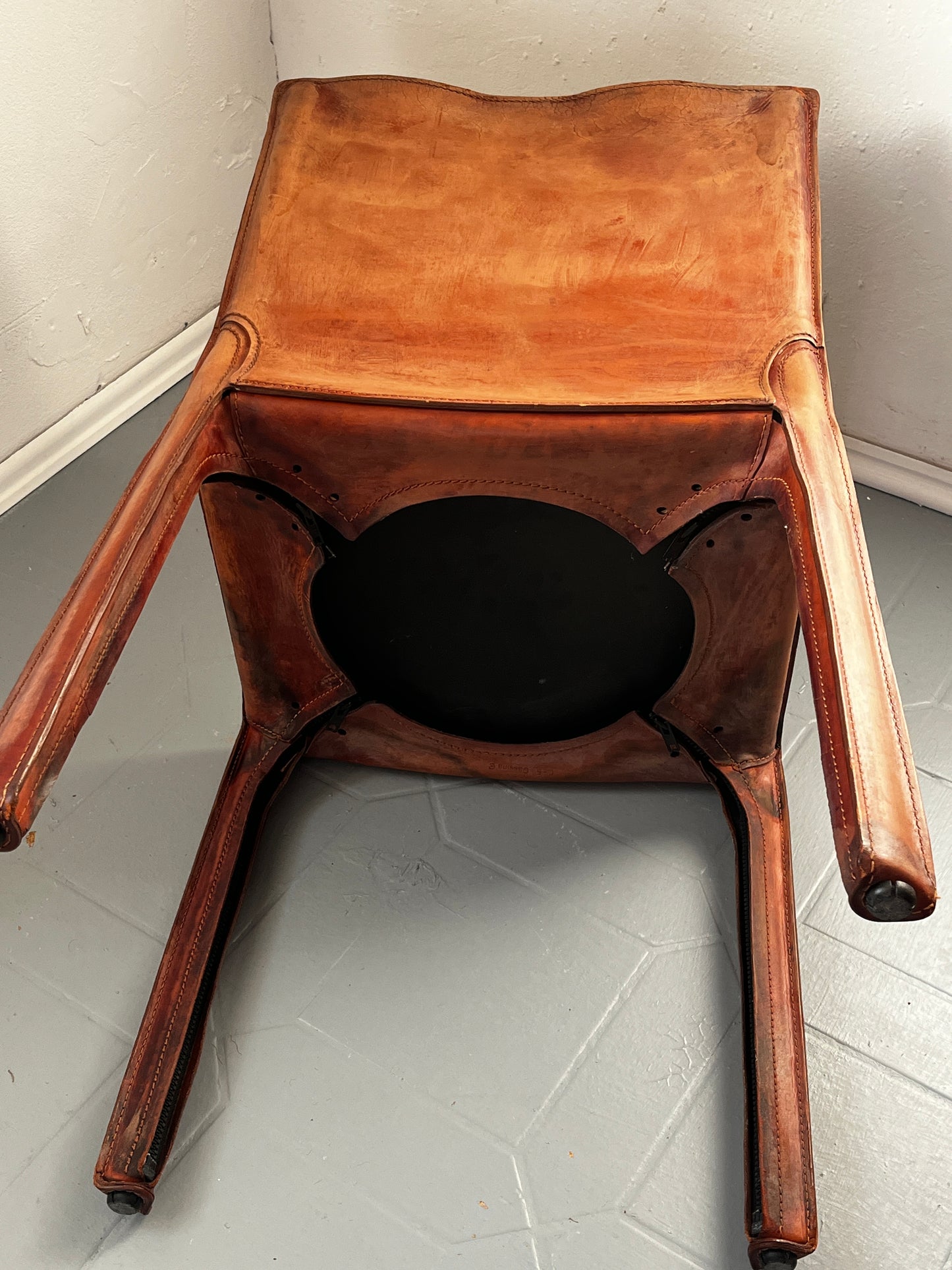 Cassina Cab 412 Sessel von Mario Bellini – Braunes Leder (Sessel Nr. 3)