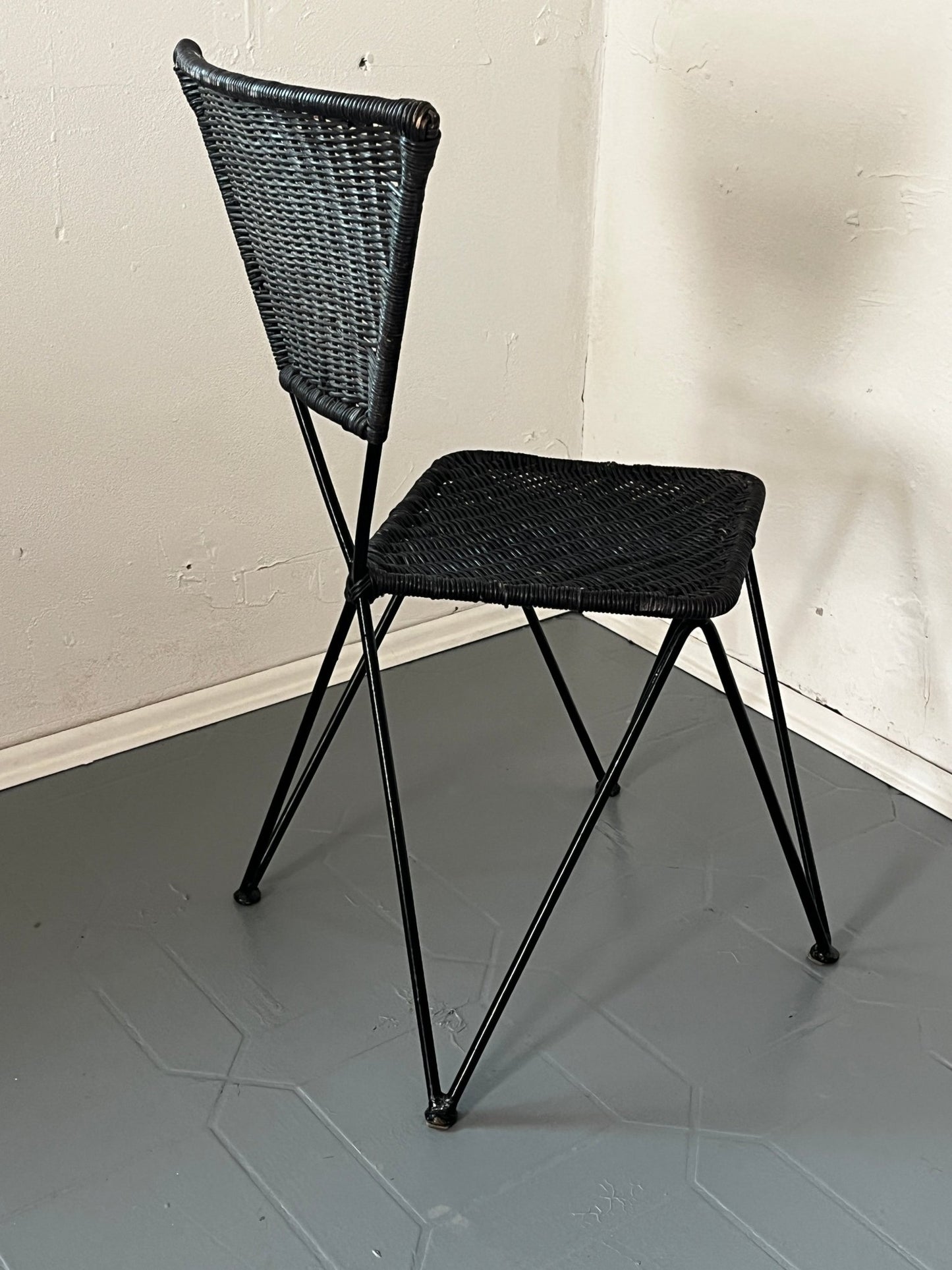Metall Geflecht Sessel 50er / 60er - vintseekers