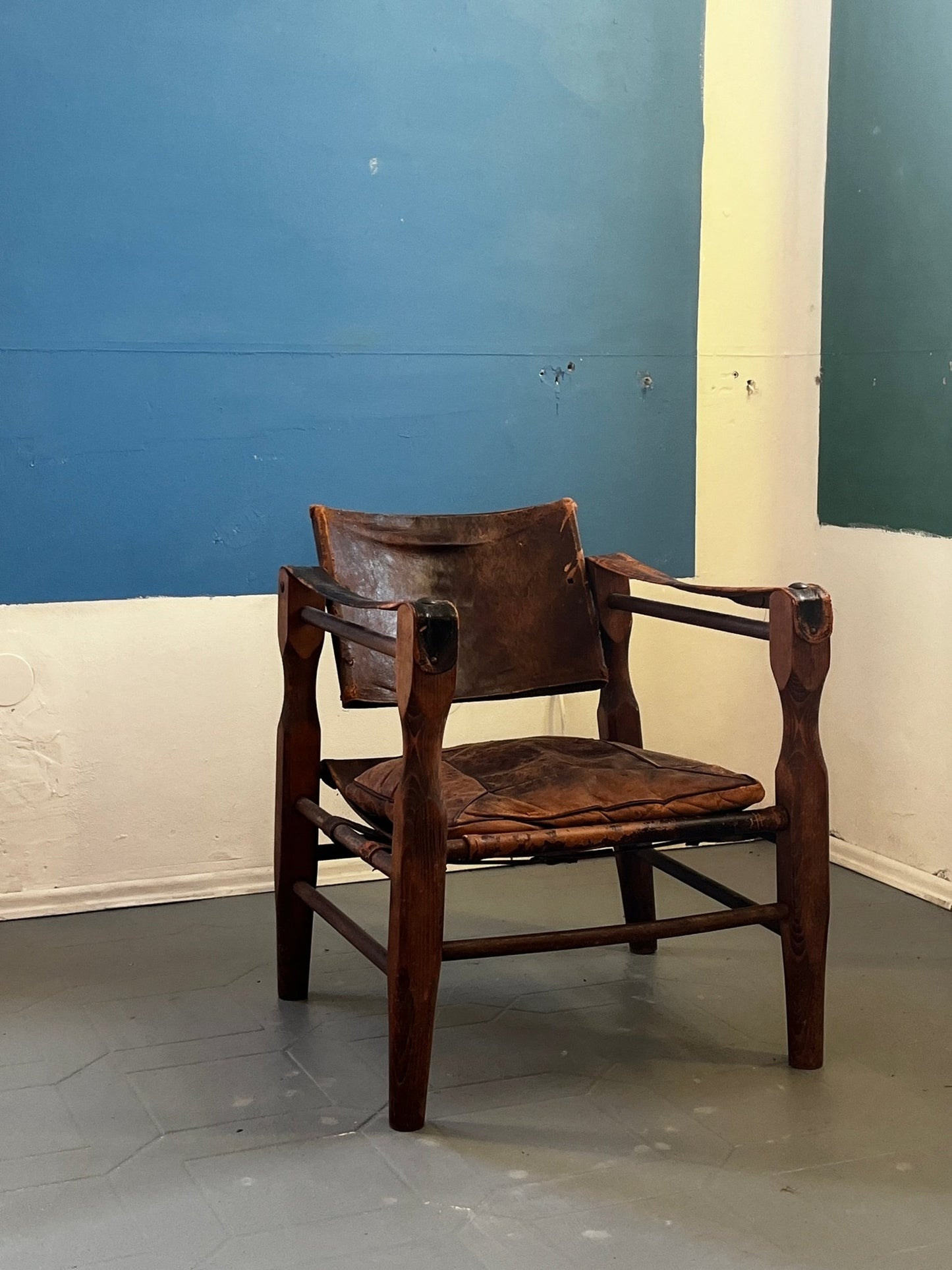 Safari Sessel Leder 50er / 60er - vintseekers