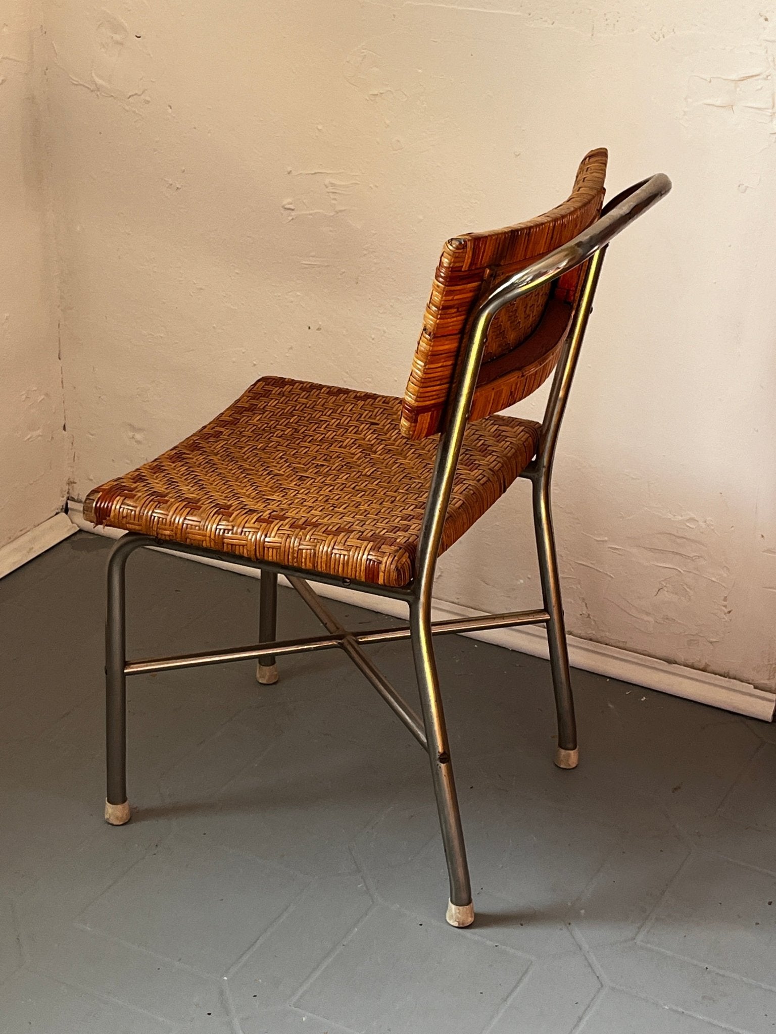 Stahlrohr Geflecht Sessel 1930er - 1950er - vintseekers