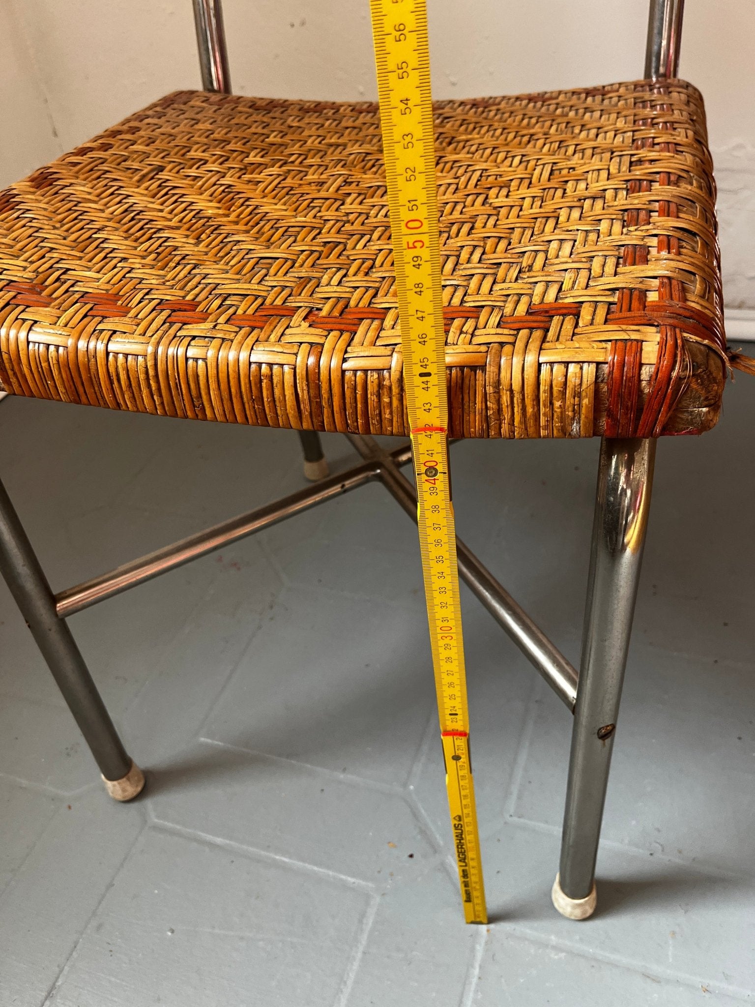 Stahlrohr Geflecht Sessel 1930er - 1950er - vintseekers