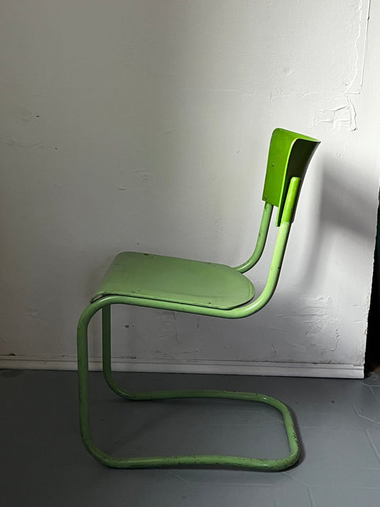 Stahlrohr Sessel Freischwinger Bauhaus Ära - vintseekers